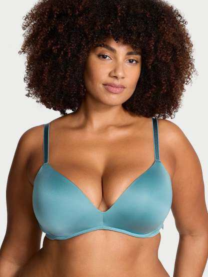 Victthtoria's sethtcret Sexy Tee Smooth-Cup Wireless Push-Up Bra Lace Trim