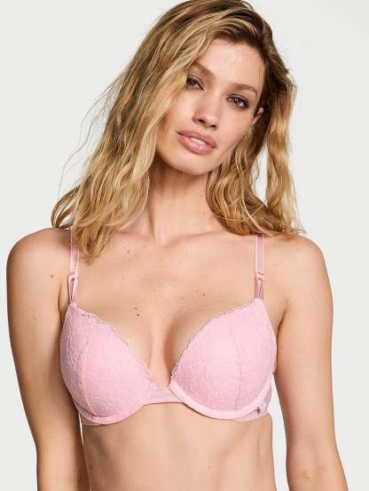 Victthtoria's sethtcret Sexy Tee Sequin Posey Lace Push-Up Bra Sequin Lace