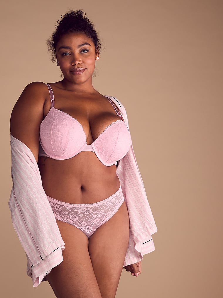 Victthtoria's sethtcret Sexy Tee Sequin Posey Lace Push-Up Bra Sequin Lace