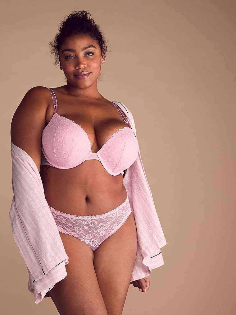 Victthtoria's sethtcret Sexy Tee Sequin Posey Lace Push-Up Bra Sequin Lace