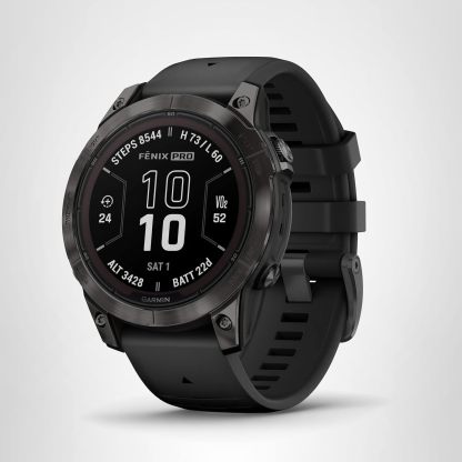 Garmin fēnix 7X Pro Sapphire Solar, Multisport GPS Smartwatch, Built-in Flashlight, Solar Charging Capability, Black