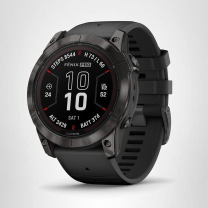 Garmin fēnix 7X Pro Sapphire Solar, Multisport GPS Smartwatch, Built-in Flashlight, Solar Charging Capability, Black