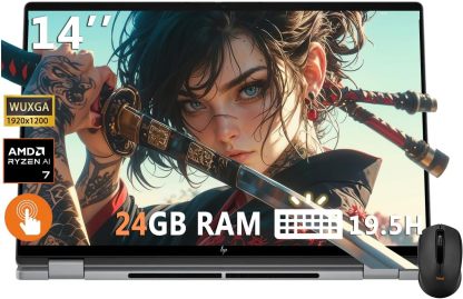 HP Envy x360 2-in-1 14" FHD IPS Touchscreen Laptop Intel Core i5-1335U(Beats i7-1260U) Backlit KB Fingerprint Reader, Windows 11 | Natural Silver (8GB RAM | 512GB SSD) (14 inch)