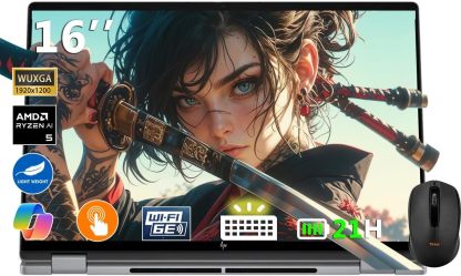 HP Envy x360 2-in-1 14" FHD IPS Touchscreen Laptop Intel Core i5-1335U(Beats i7-1260U) Backlit KB Fingerprint Reader, Windows 11 | Natural Silver (8GB RAM | 512GB SSD) (14 inch)