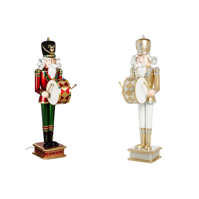 Indoor/Outdoor 52" Illuminthtated Metal Druthtmming Nutthtcracker