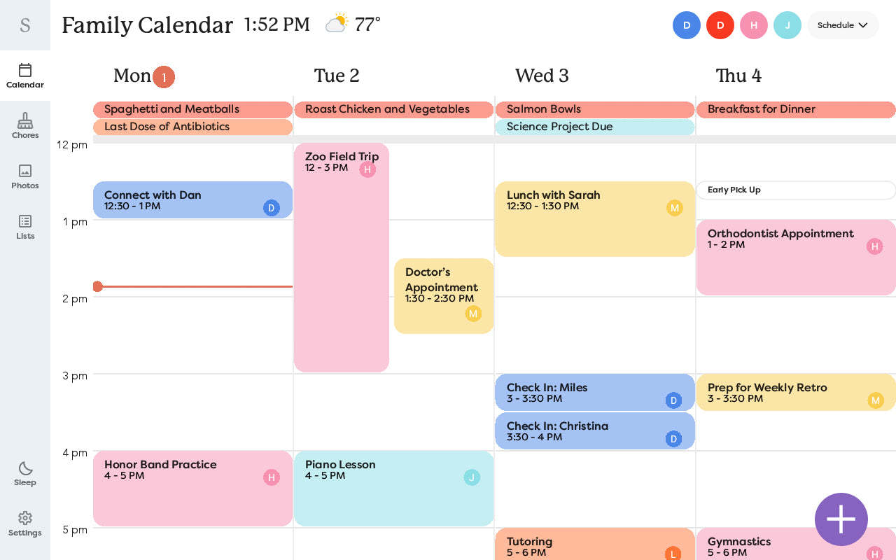 Smart Touchthtscreen Family Calethtndar and Organthtizer