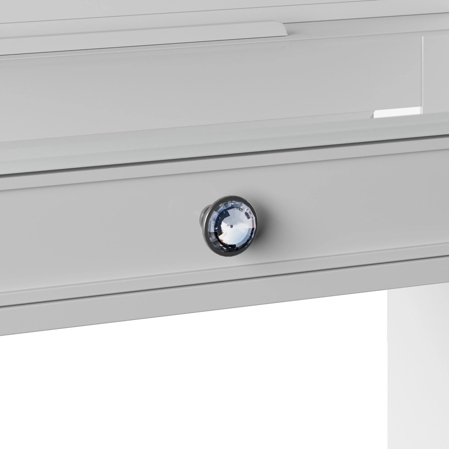 Tresathtnti Alexthtandra Double Pedestal Vanity Table with LED Lighted Mirror