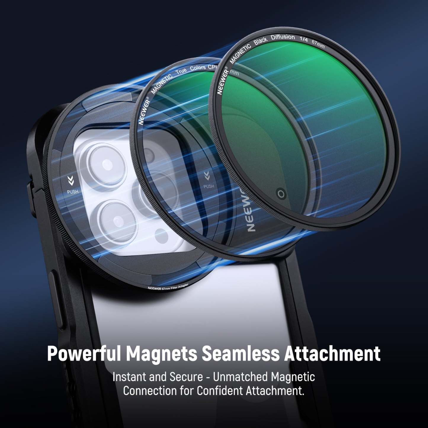 NEEWER NW SERIES S 67mm Magnetic Lens Filter Kit For PA023/PA024 Phone Cage