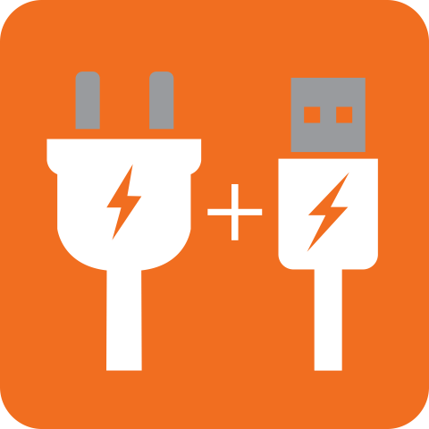 Integrated USB and AC Power Integrated USB and AC Power