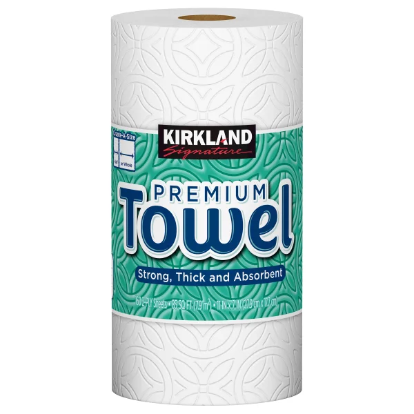Kirkthtland Signthtature Pathtper Towels, 2-Ply, 160 Sheets, 12 Individually Wrapped Rolls