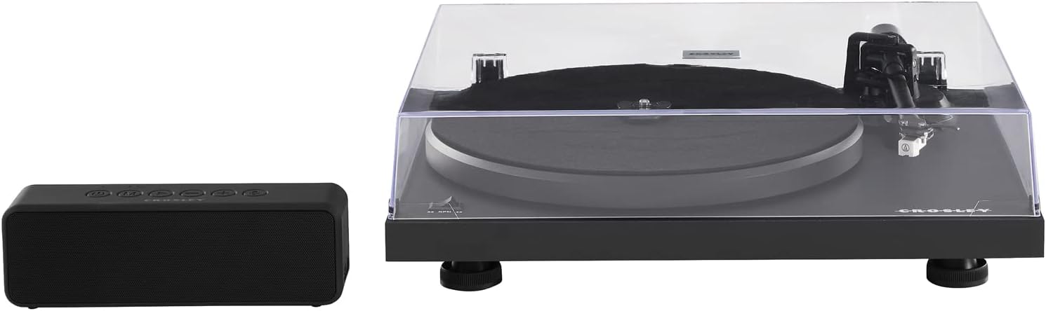 Crosley C6B-WH Belt-Drive Bluetooth Turntable Record Player with Adjustable Tone Arm, White