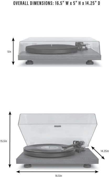 Crosley C6B-WH Belt-Drive Bluetooth Turntable Record Player with Adjustable Tone Arm, White