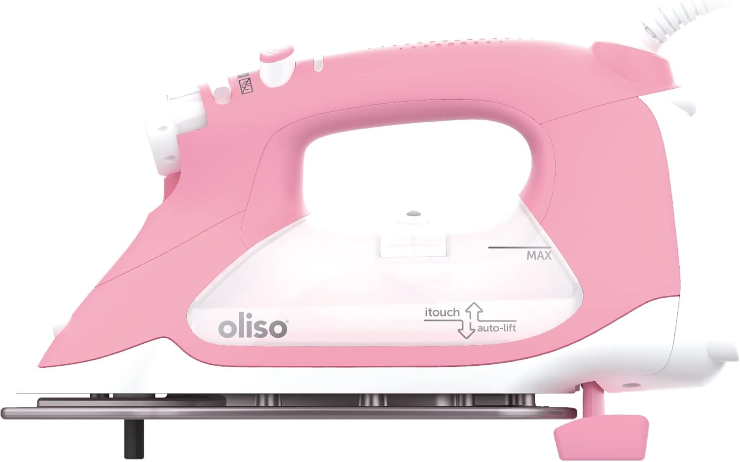 Oliso TG1600 Pro Plus 1800 Watt SmartIron with Auto Lift - for Clothes, Sewing, Quilting and Crafting Ironing | Diamond Ceramic-Flow Soleplate Steam Iron, Yellow