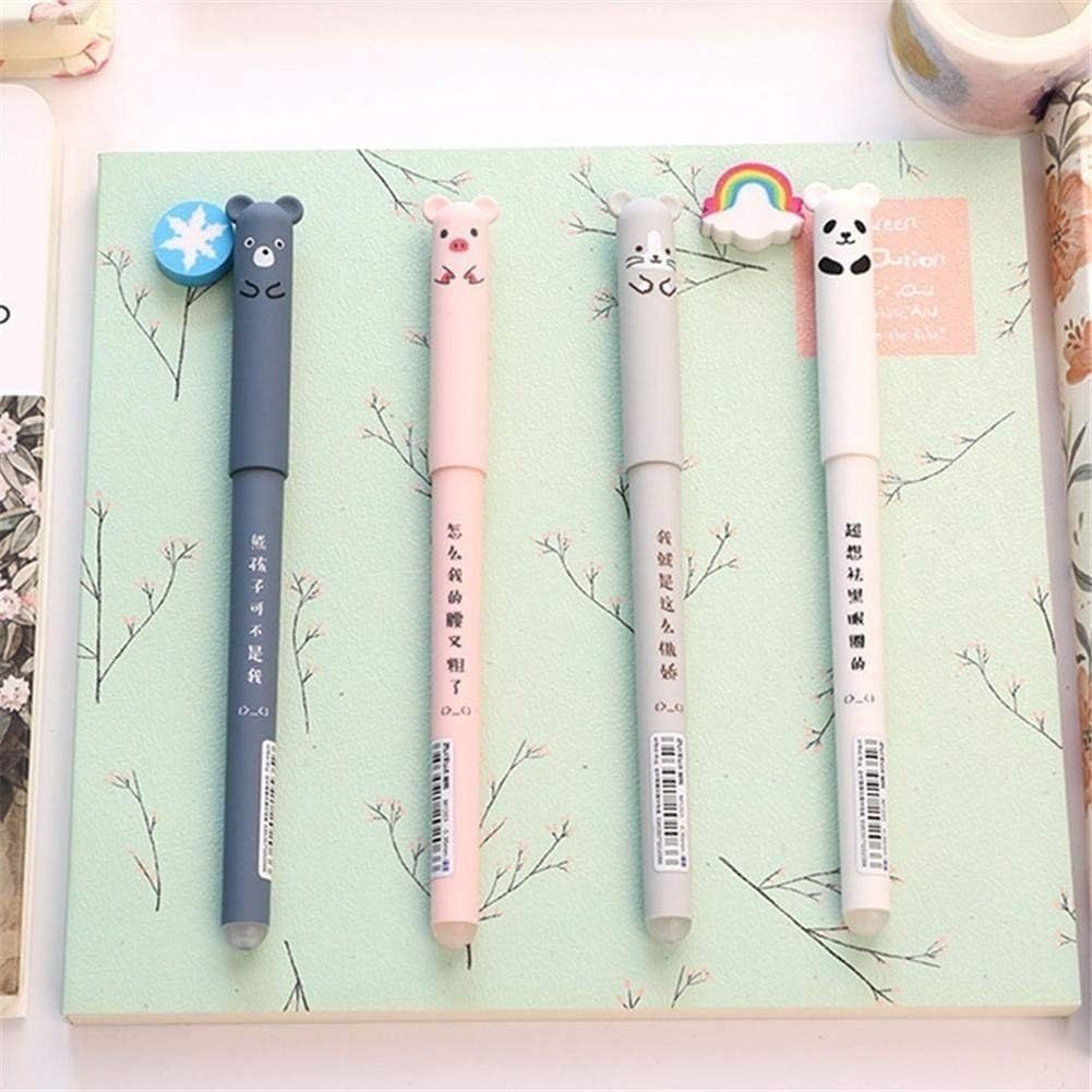 4 Pcs Gel Pen 0.35mm Black Ink Animal Gel Pen