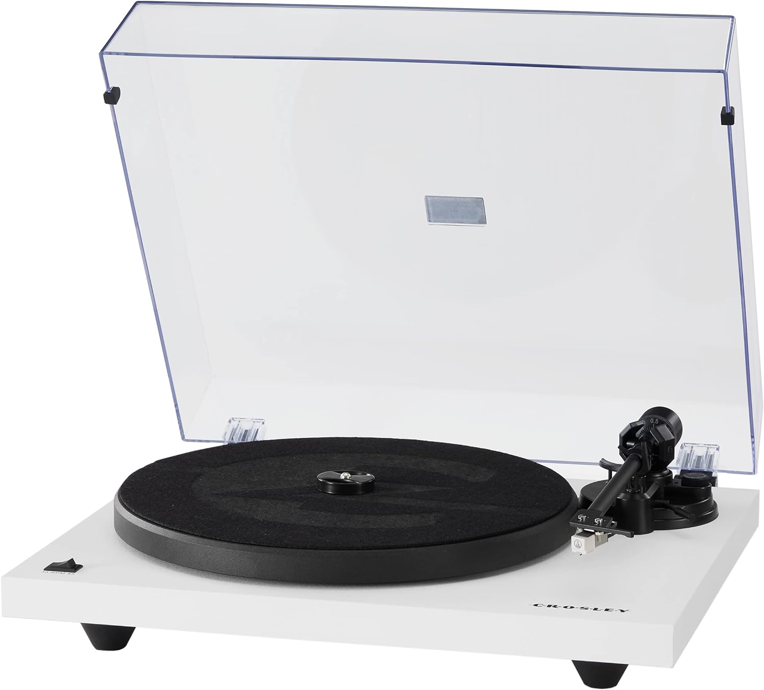Crosley C6B-WH Belt-Drive Bluetooth Turntable Record Player with Adjustable Tone Arm, White