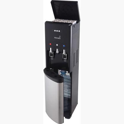 Primthto hTRIthtO Black Bottom Loading Water Dispenser with Single-Serve Coffee Machine Built-In