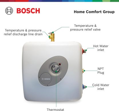 Bothtsch Electric Mini-Tank Water Heater Tronic 3000 T 7-Gallon (ES8) - Eliminate Time for Hot Water - Shelf, Wall or Floor Mounted