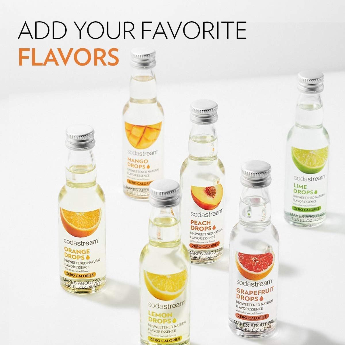 SodaStream FIZZI Sparkling Water Maker, 60L CO2 cylinder and 1L plastic bottle included, Black, Soda Maker