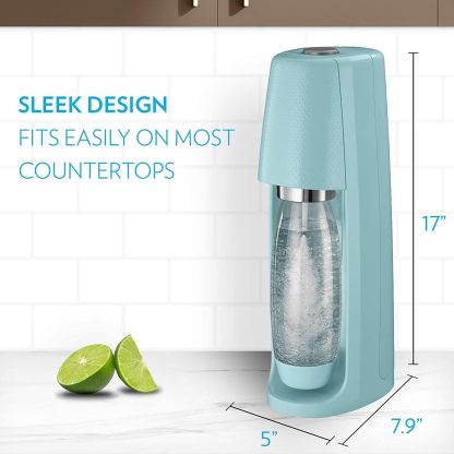 SodaStream FIZZI Sparkling Water Maker, 60L CO2 cylinder and 1L plastic bottle included, Black, Soda Maker