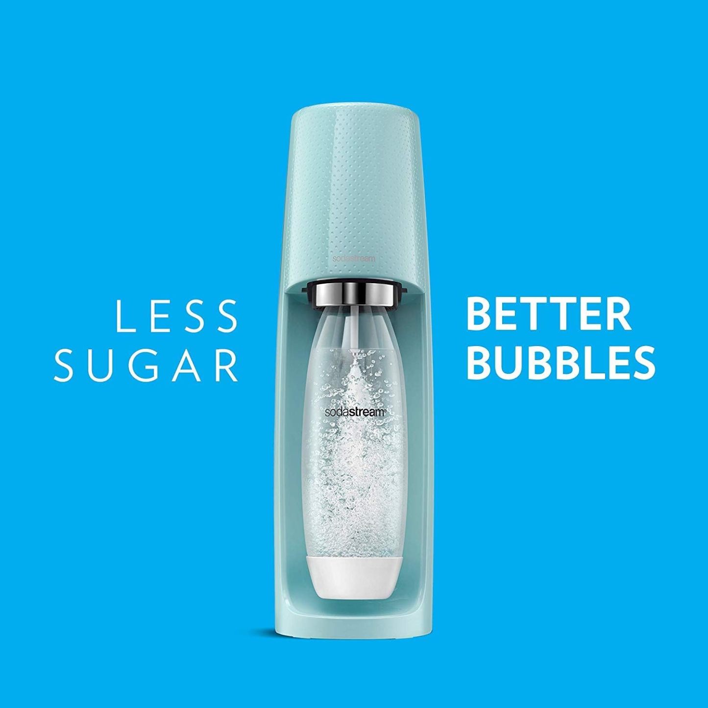 SodaStream FIZZI Sparkling Water Maker, 60L CO2 cylinder and 1L plastic bottle included, Black, Soda Maker