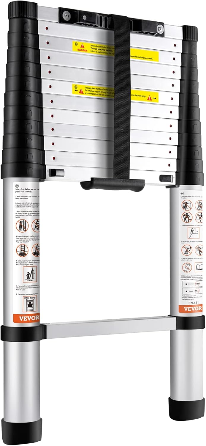 VEthtVOR Telescoping Ladder Aluminum Extension Step Multi-purpose Portable