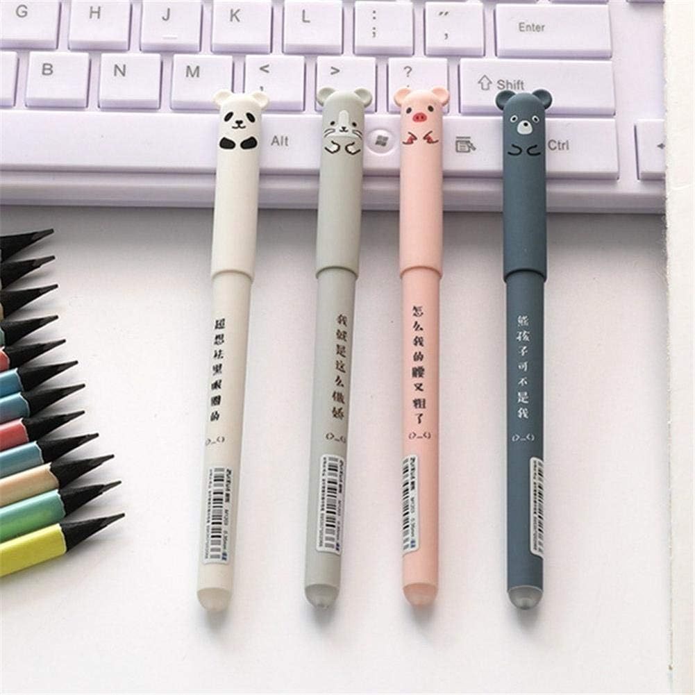 4 Pcs Gel Pen 0.35mm Black Ink Animal Gel Pen