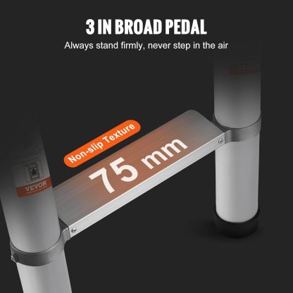 VEthtVOR Telescoping Ladder Aluminum Extension Step Multi-purpose Portable