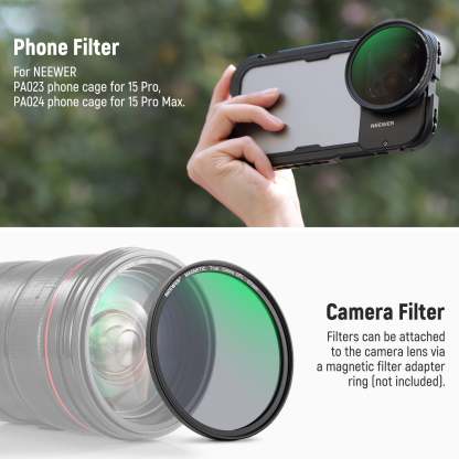 NEEWER NW SERIES S 67mm Magnetic Lens Filter Kit For PA023/PA024 Phone Cage
