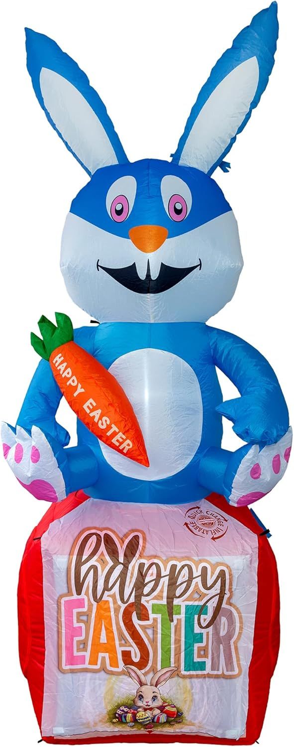 Inflatable 4-in-1 Holiday Yard Decoration – Easter, Halloween, Thanksgiving & Christmas with LED Lights