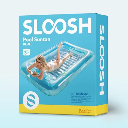 Inflatable Tanning Pool Lounger Float, 70" x 46" Pool Floats Adult with Pillow