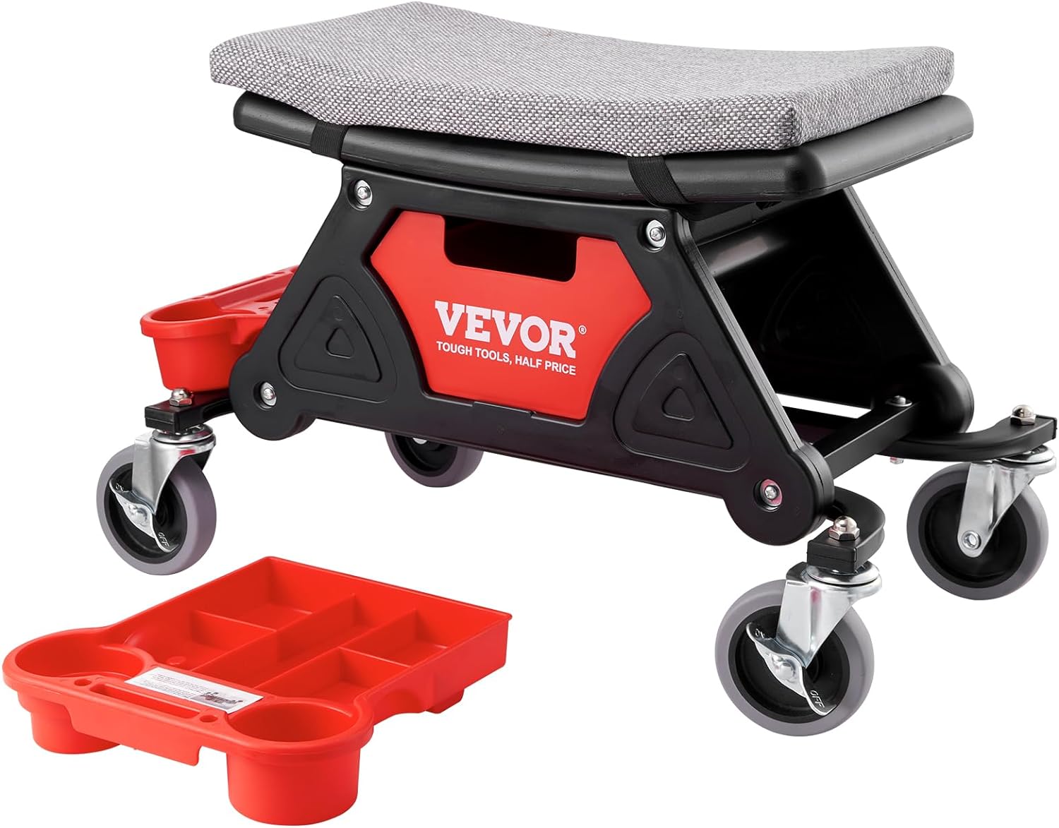 ⏰Limited Stock Special Sale Only $19 - Mechanic Stool 300 LBS Capacity Garage Stool with Wheels