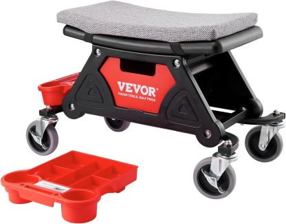 ⏰Limited Stock Special Sale Only $19 - Mechanic Stool 300 LBS Capacity Garage Stool with Wheels