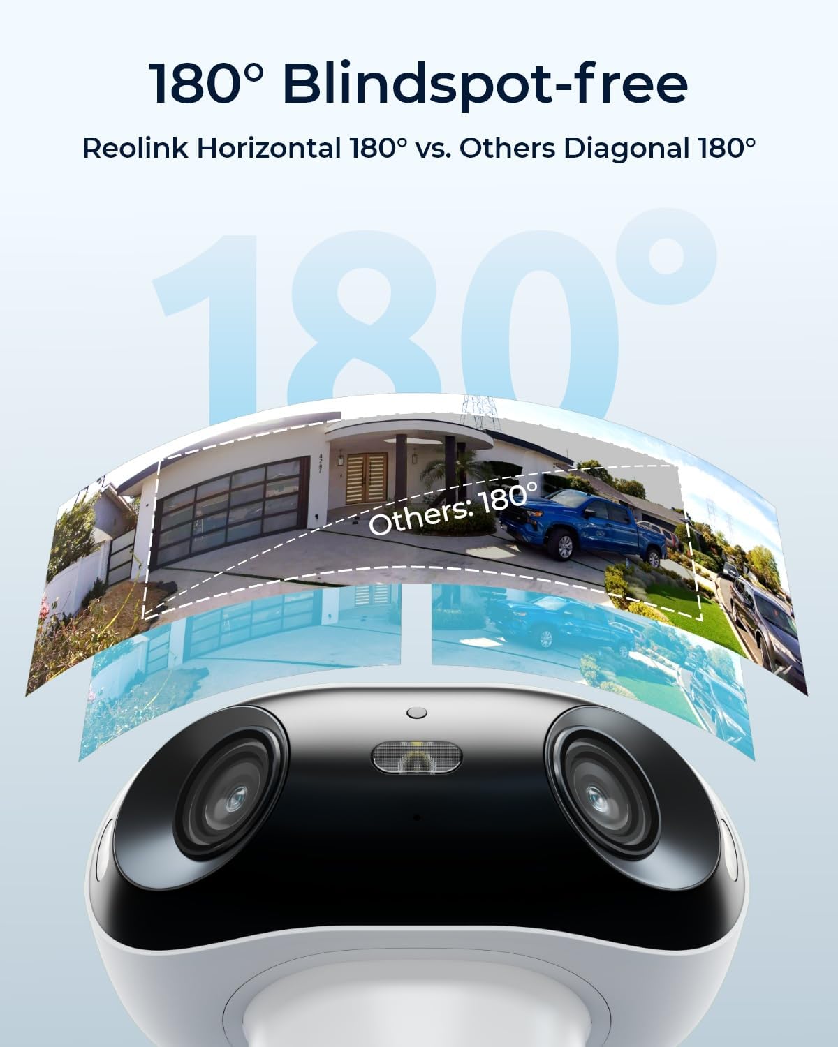 REOLINK Argus 4 Pro - 4K Solar Security Camera, ColorX Night Vision, 180° Blindspot-free View, Wireless Outdoor Camera with Dual-band Wi-Fi 6, Smart AI Detection, No Monthly Fee, with 6W Solar Panel