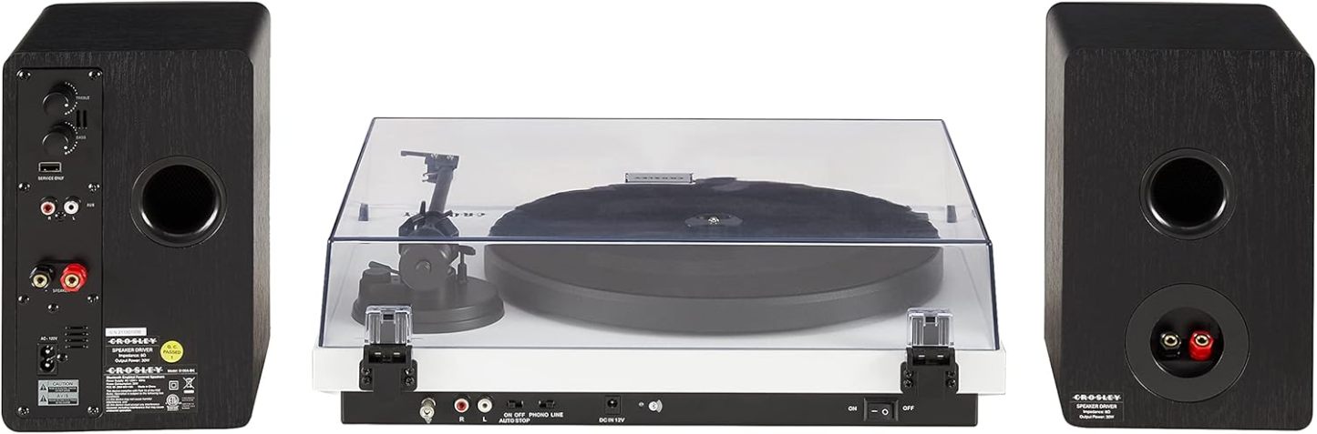Crosley C6B-WH Belt-Drive Bluetooth Turntable Record Player with Adjustable Tone Arm, White