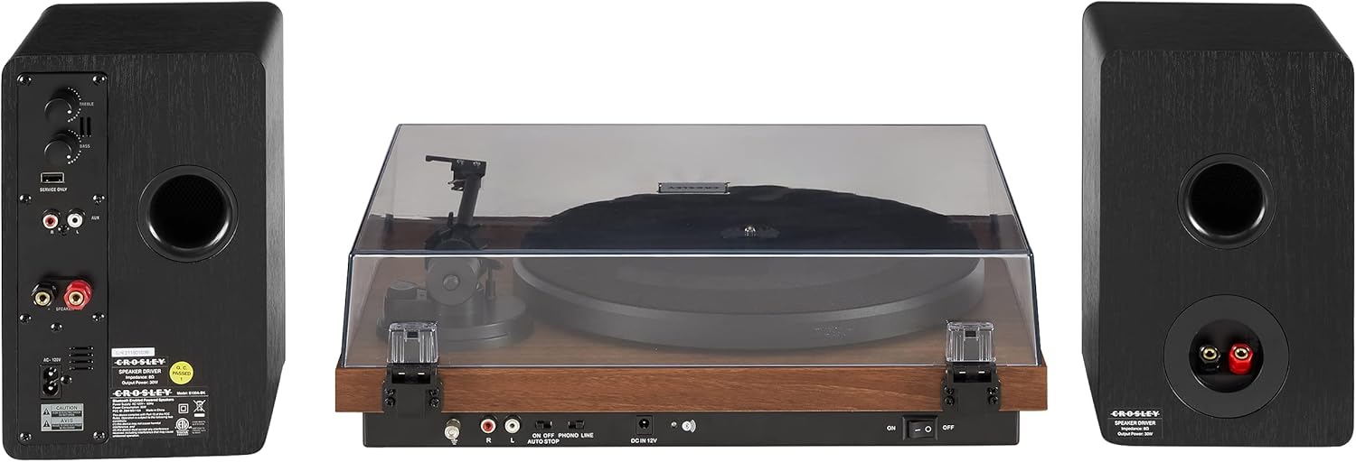 Crosley C6B-WH Belt-Drive Bluetooth Turntable Record Player with Adjustable Tone Arm, White