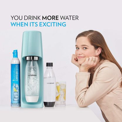 SodaStream FIZZI Sparkling Water Maker, 60L CO2 cylinder and 1L plastic bottle included, Black, Soda Maker