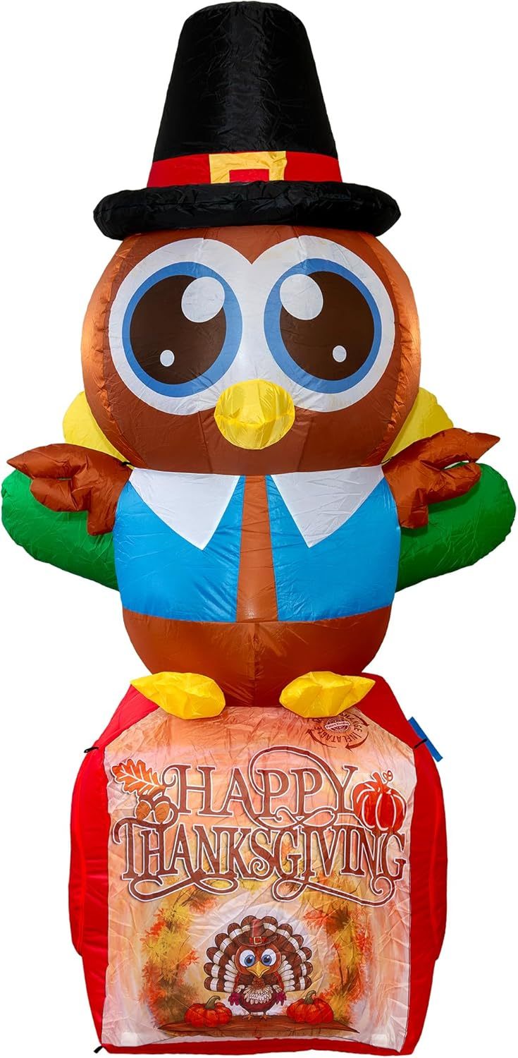 Inflatable 4-in-1 Holiday Yard Decoration – Easter, Halloween, Thanksgiving & Christmas with LED Lights