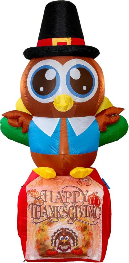 Inflatable 4-in-1 Holiday Yard Decoration – Easter, Halloween, Thanksgiving & Christmas with LED Lights