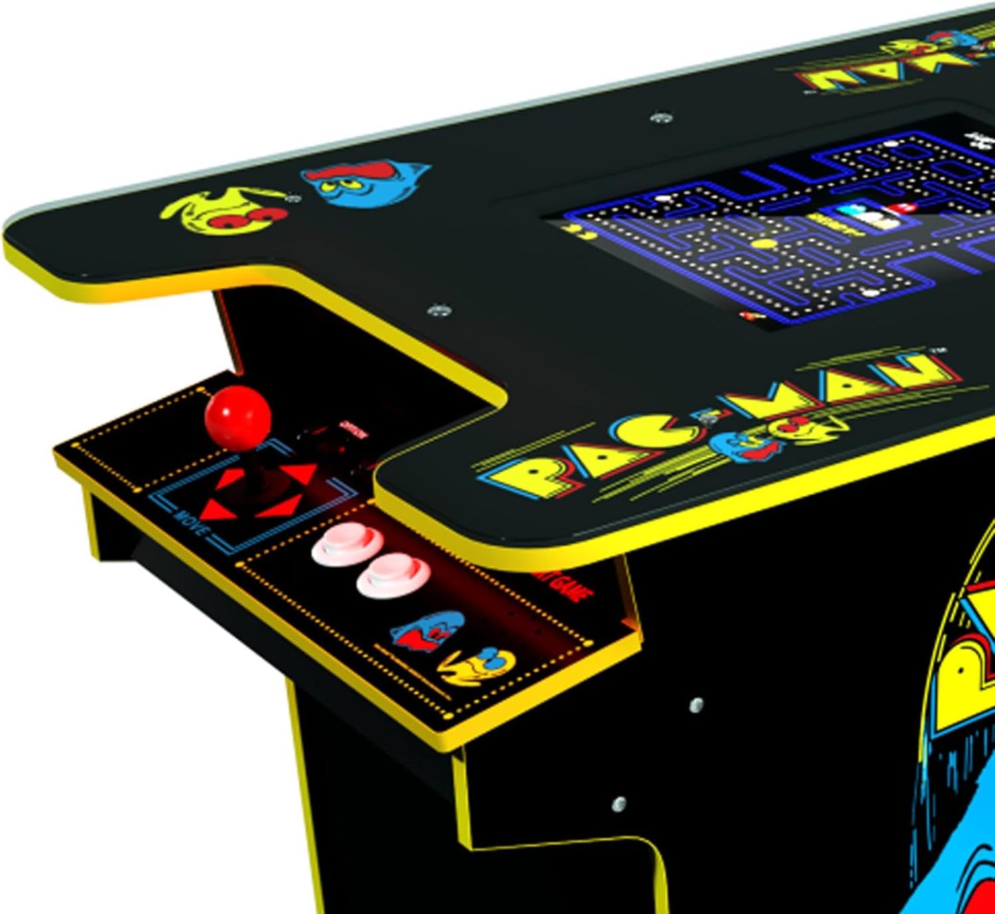 Arcade1Up PAC-Man Head-to-Head Arcade Table with 12 Games, Multiplayer Control Panel, & 17-Inch Color LCD Screen, Black Series Edition
