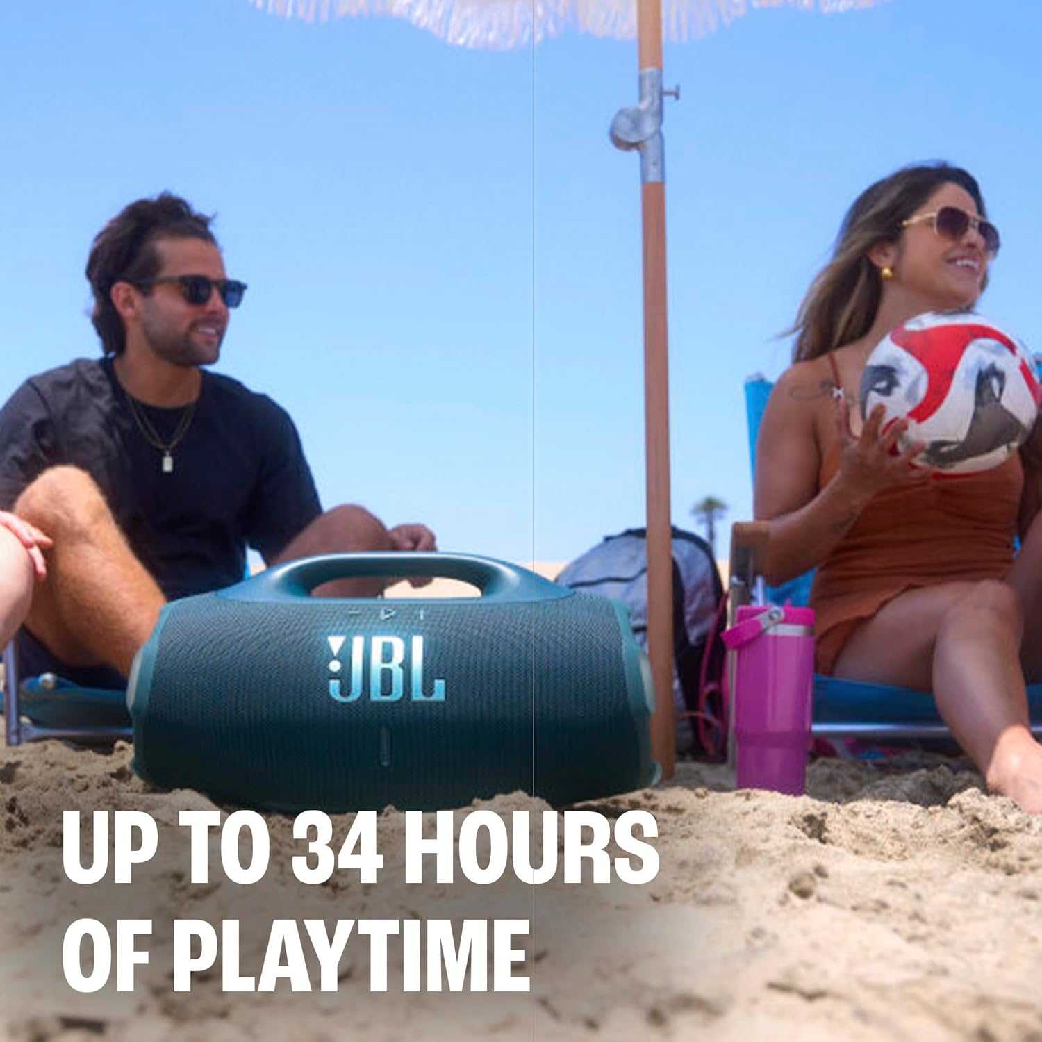 JBthtL Boombox 4 - Most Powerful Portable Waterproof Speaker with Massive Pro Sound, Up to 34 Hours of Playtime, & Multi-Speaker Connection by Auracast™