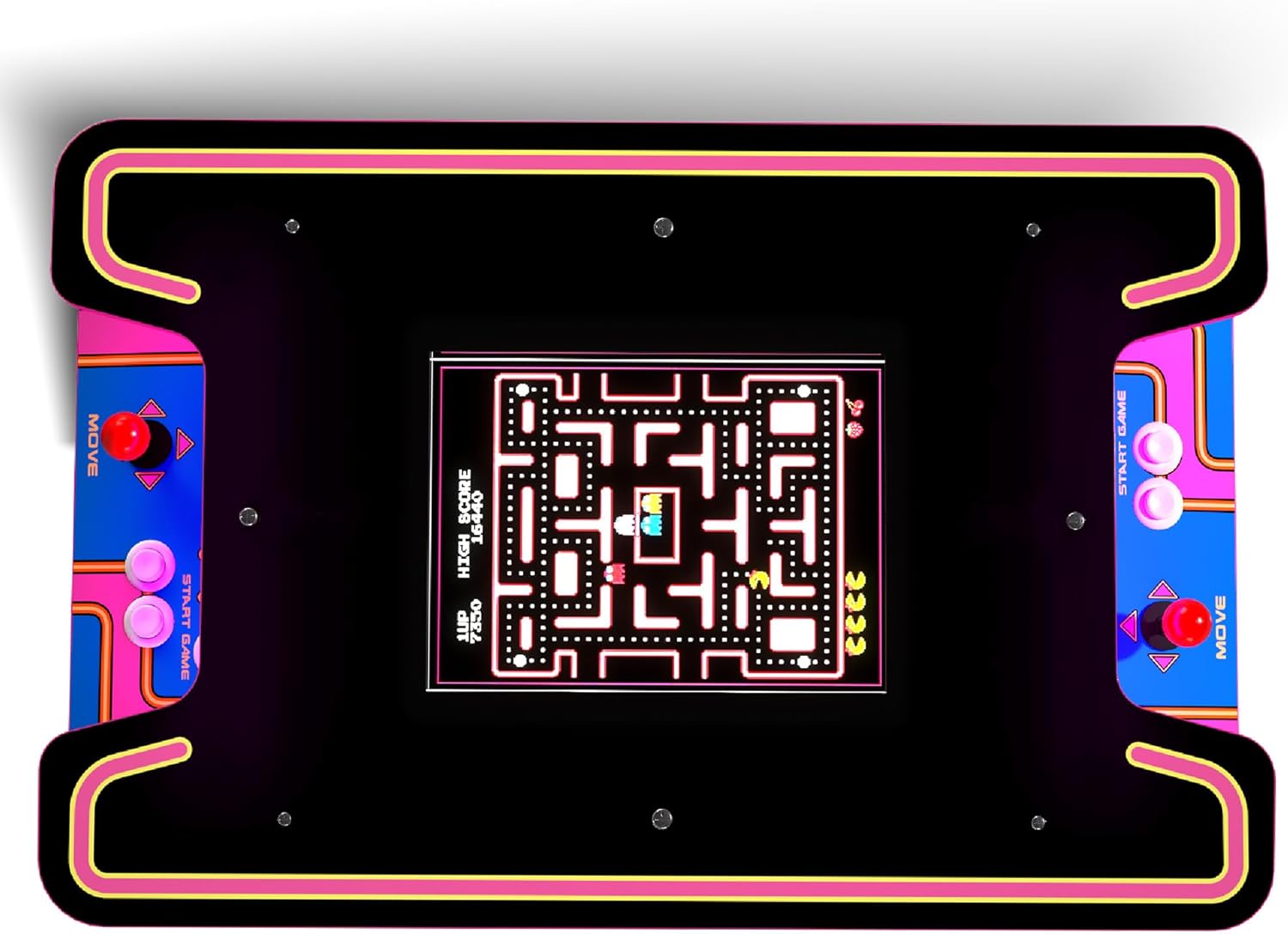 Arcade1Up PAC-Man Head-to-Head Arcade Table with 12 Games, Multiplayer Control Panel, & 17-Inch Color LCD Screen, Black Series Edition