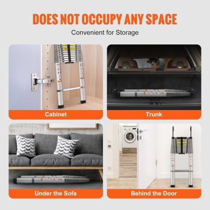 VEthtVOR Telescoping Ladder Aluminum Extension Step Multi-purpose Portable