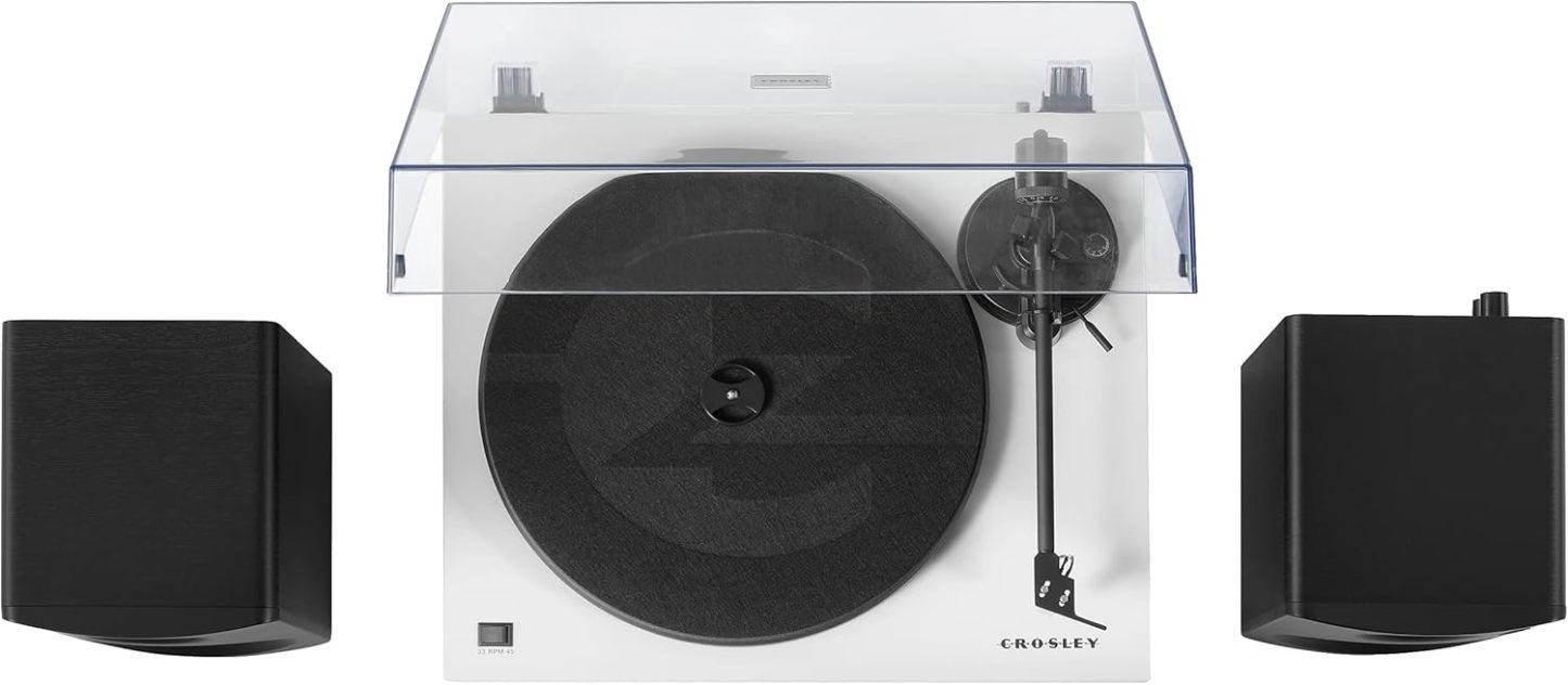 Crosley C6B-WH Belt-Drive Bluetooth Turntable Record Player with Adjustable Tone Arm, White