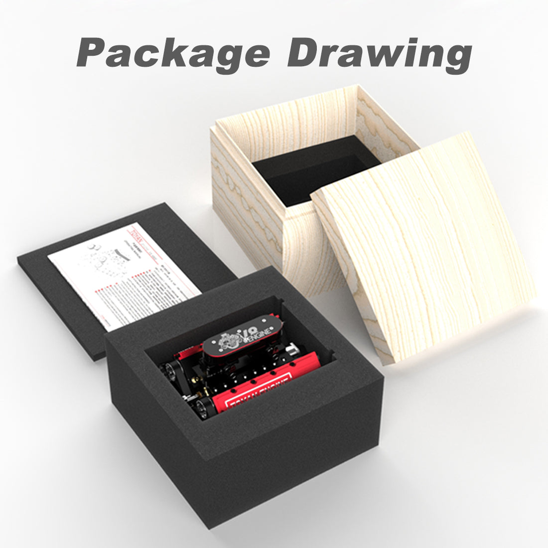 Tothtyan V8 FS-V800 28cc Engine RTR Nitro Engine Model Kits with Supercharger