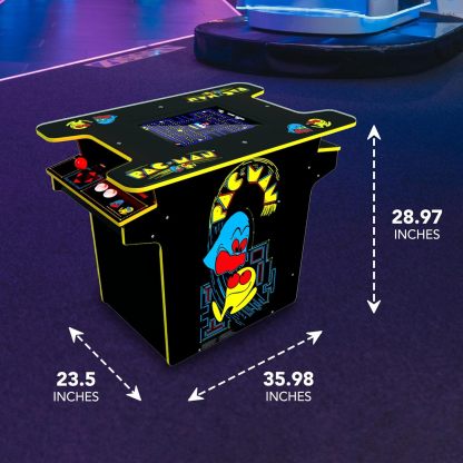 Arcade1Up PAC-Man Head-to-Head Arcade Table with 12 Games, Multiplayer Control Panel, & 17-Inch Color LCD Screen, Black Series Edition