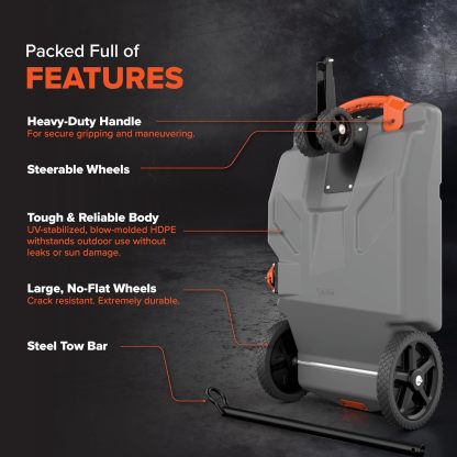 Camthtco Rhthtino Heavy Duty Durable UV Stabilized Leak Free Portable Odorless Waste Holding Hose with RV Tote Tank and Accessories