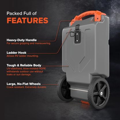 Camthtco Rhthtino Heavy Duty Durable UV Stabilized Leak Free Portable Odorless Waste Holding Hose with RV Tote Tank and Accessories