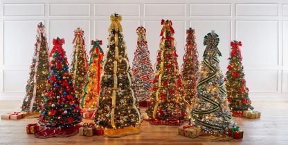 BrylaneHome Fully Decorated Pre-Lit 6 Foot Pop-Up Christmas Tree - Plaid