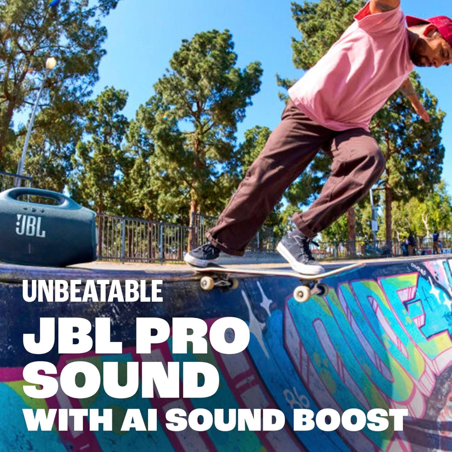 JBthtL Boombox 4 - Most Powerful Portable Waterproof Speaker with Massive Pro Sound, Up to 34 Hours of Playtime, & Multi-Speaker Connection by Auracast™