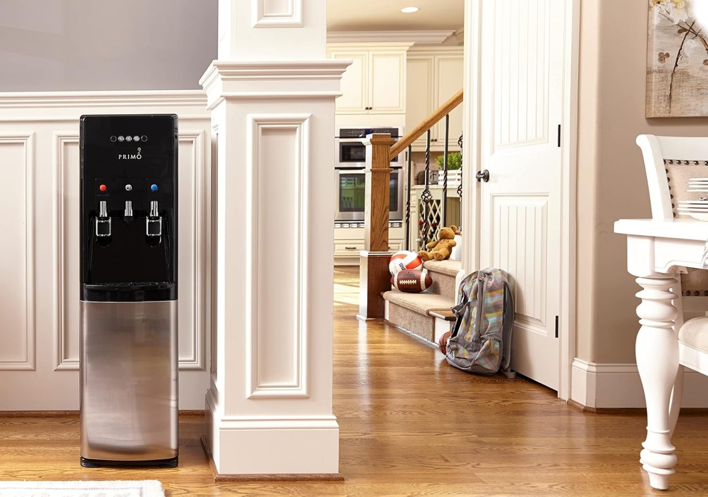 Primo hTRIO Black Bottom Loading Water Dispenser with Single-Serve Coffee Machine Built-In